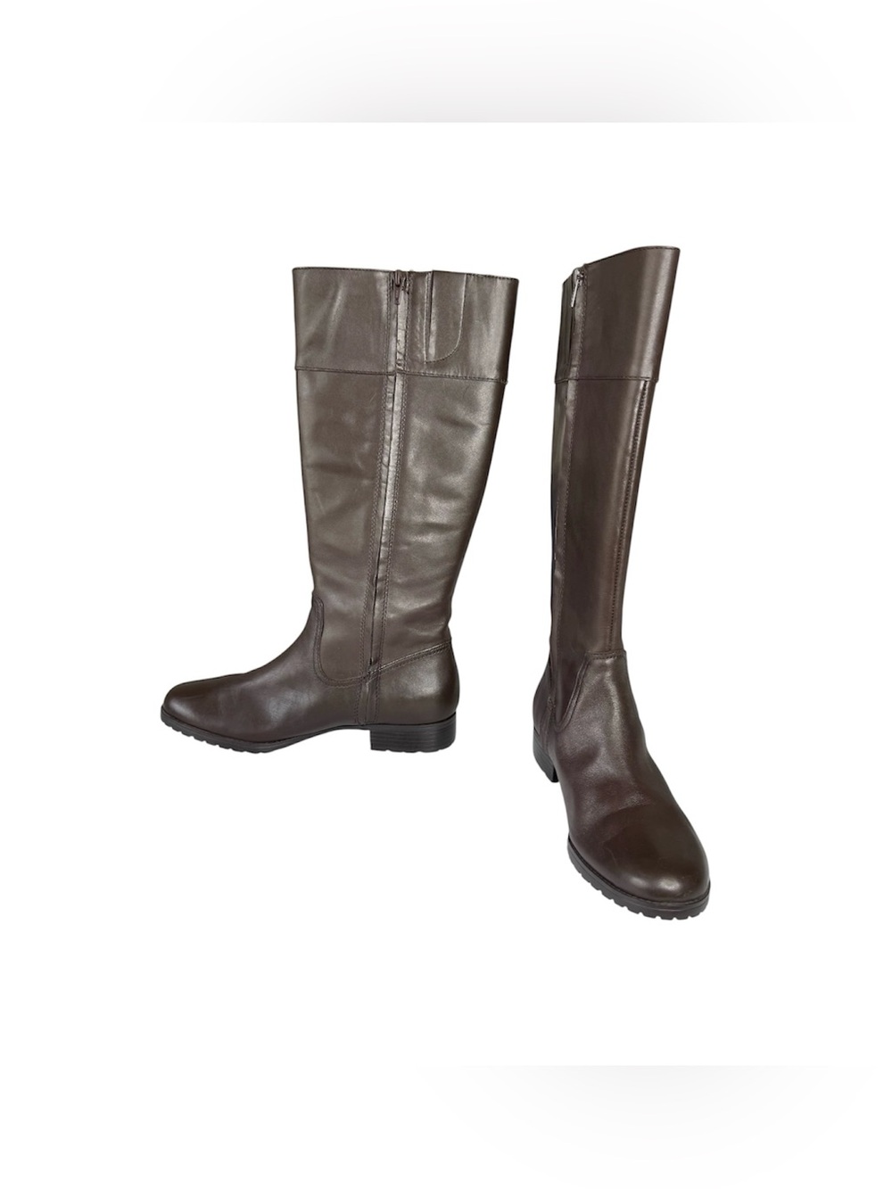 Lauren Ralph Lauren Sigrid Brown Leather Boots Size 9.5B